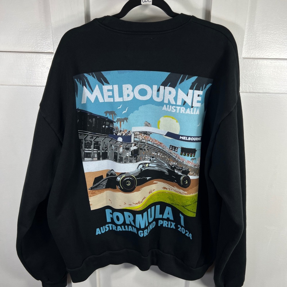 PacSun Formula 1 Australian Grand Prix 2024 Melbourne Sweatshirt Black 2X